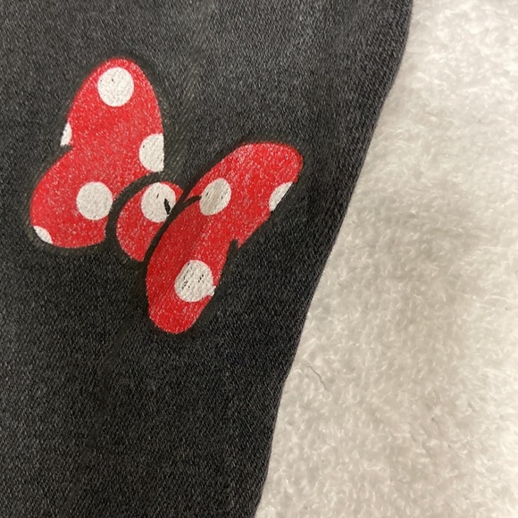 Zara Disney black denim jeans Minnie Mouse hands and bow skinny size 9/12m - Picture 3 of 9